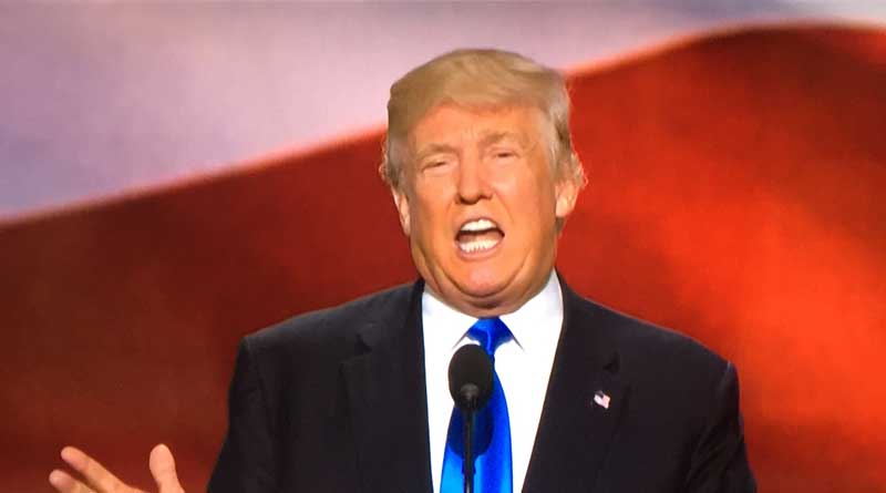 Donald Trump at RNC podium